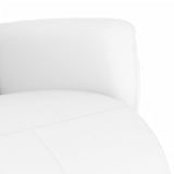 Fauteuil inclinable avec repose-pieds blanc similicuir