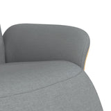 Fauteuil inclinable avec repose-pieds gris clair tissu