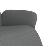Fauteuil inclinable avec repose-pieds gris foncé tissu