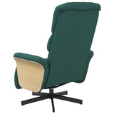 Fauteuil inclinable avec repose-pieds vert foncé tissu