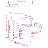 Fauteuil inclinable avec repose-pied noir tissu