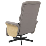 Fauteuil inclinable de massage avec repose-pieds taupe tissu