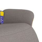 Fauteuil inclinable de massage avec repose-pieds taupe tissu