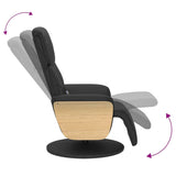 Fauteuil inclinable de massage repose-pieds noir similicuir