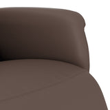 Fauteuil inclinable avec repose-pieds marron similicuir