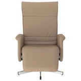 Fauteuil inclinable avec repose-pieds cappuccino similicuir
