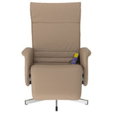 Fauteuil inclinable de massage repose-pieds cappuccino