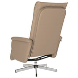 Fauteuil inclinable de massage repose-pieds cappuccino
