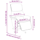 Fauteuil inclinable avec repose-pieds gris foncé tissu