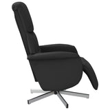 Fauteuil inclinable avec repose-pieds noir tissu