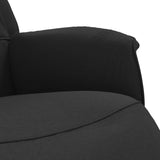 Fauteuil inclinable avec repose-pieds noir tissu