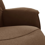 Fauteuil inclinable avec repose-pieds marron tissu