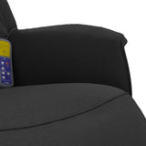 Fauteuil inclinable de massage avec repose-pieds noir tissu