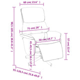 Fauteuil inclinable de massage repose-pieds jaune clair tissu