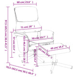 Fauteuil de massage inclinable et repose-pieds gris foncé tissu