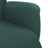 Fauteuil inclinable avec repose-pied vert foncé velours