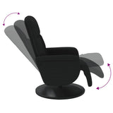 Fauteuil inclinable avec repose-pied noir velours