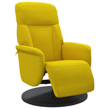 Fauteuil inclinable avec repose-pied jaune velours
