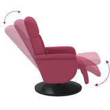 Fauteuil de massage inclinable avec repose-pied rouge bordeaux