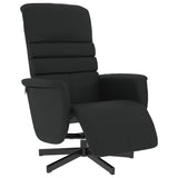 Fauteuil inclinable avec repose-pieds noir similicuir