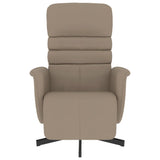 Fauteuil inclinable avec repose-pieds cappuccino similicuir