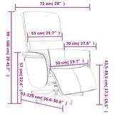 Fauteuil inclinable avec repose-pieds cappuccino similicuir