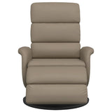 Fauteuil inclinable avec repose-pieds cappuccino similicuir