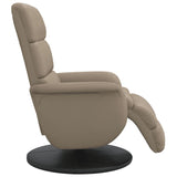 Fauteuil inclinable avec repose-pieds cappuccino similicuir