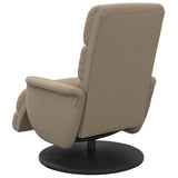 Fauteuil inclinable avec repose-pieds cappuccino similicuir