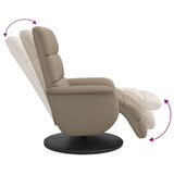 Fauteuil inclinable avec repose-pieds cappuccino similicuir