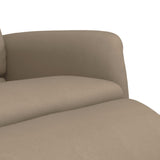 Fauteuil inclinable avec repose-pieds cappuccino similicuir