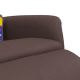 Fauteuil inclinable de massage repose-pieds marron similicuir