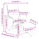 Fauteuil inclinable de massage avec repose-pied noir similicuir