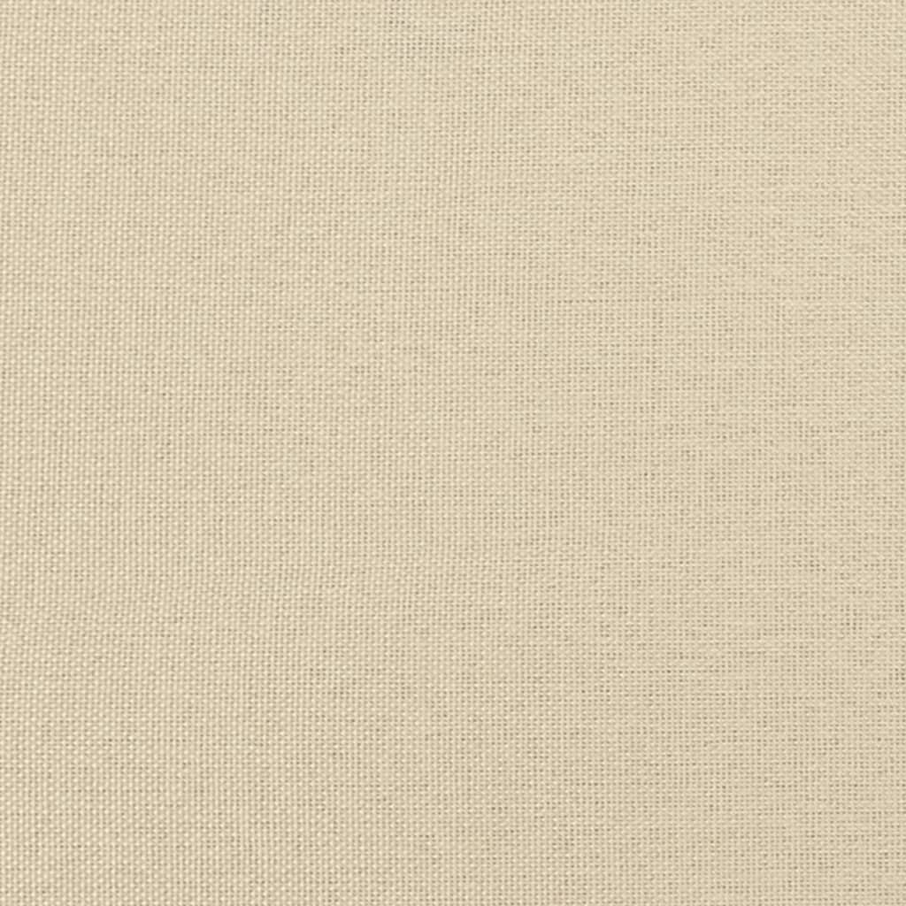 Canapé 2 places avec oreillers décoratifs crème 120 cm tissu