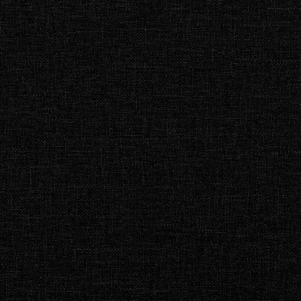 Canapé 2 places avec oreillers décoratifs noir 140 cm tissu