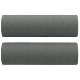 Canapé 3 places avec oreillers gris foncé 180 cm tissu