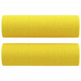 Canapé 3 places avec oreillers jaune clair 180 cm tissu