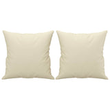 Canapé 3 places avec oreillers crème 180 cm similicuir