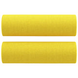 Canapé 2 places avec oreillers jaune clair 120 cm tissu