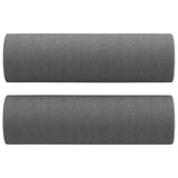 Canapé 2 places avec oreillers gris foncé 120 cm tissu