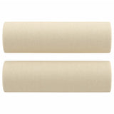 Canapé 2 places avec oreillers décoratifs crème 120 cm tissu