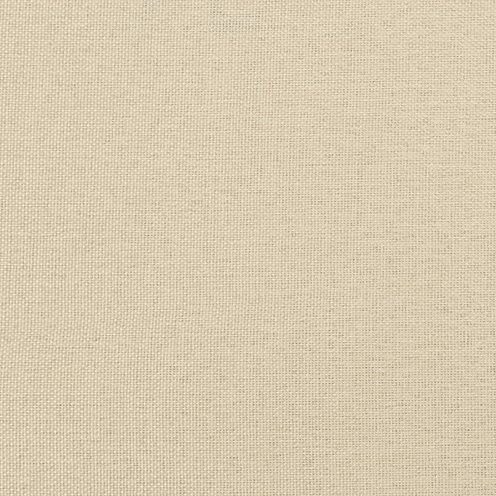 Canapé 2 places avec oreillers décoratifs crème 140 cm tissu