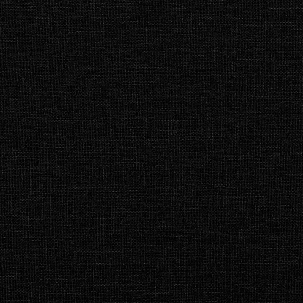 Canapé 2 places avec oreillers décoratifs noir 140 cm tissu