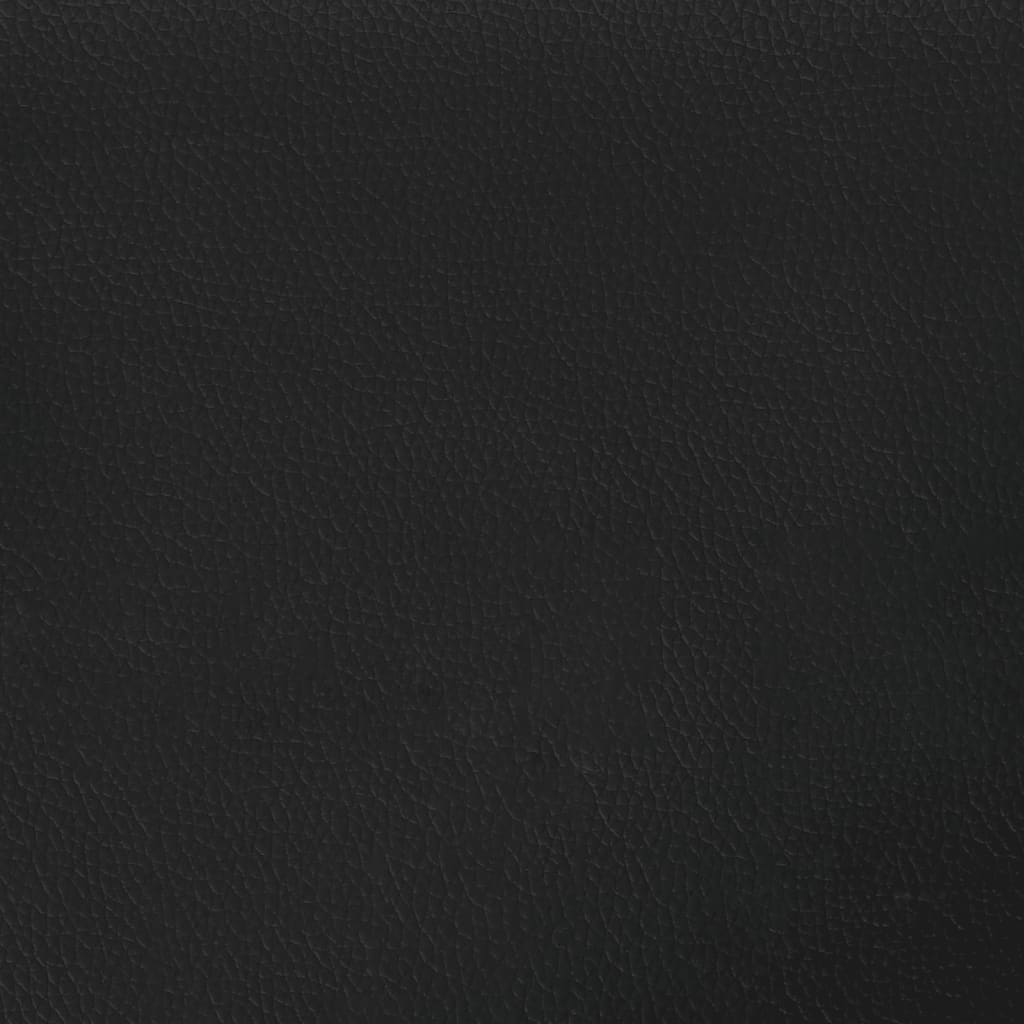 Canapé 2 places avec oreillers décoratifs noir 120cm similicuir