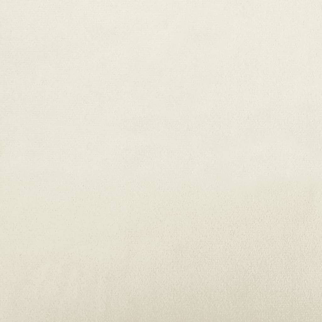 Canapé 2 places avec oreillers décoratifs crème 140 cm velours