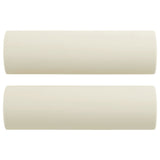 Canapé 3 places avec oreillers décoratifs crème 180 cm velours