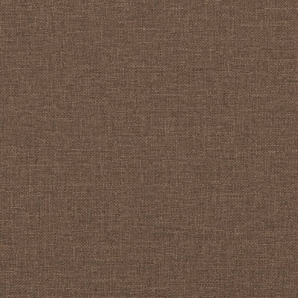 Canapé 2 places avec oreillers décoratifs marron 120 cm tissu