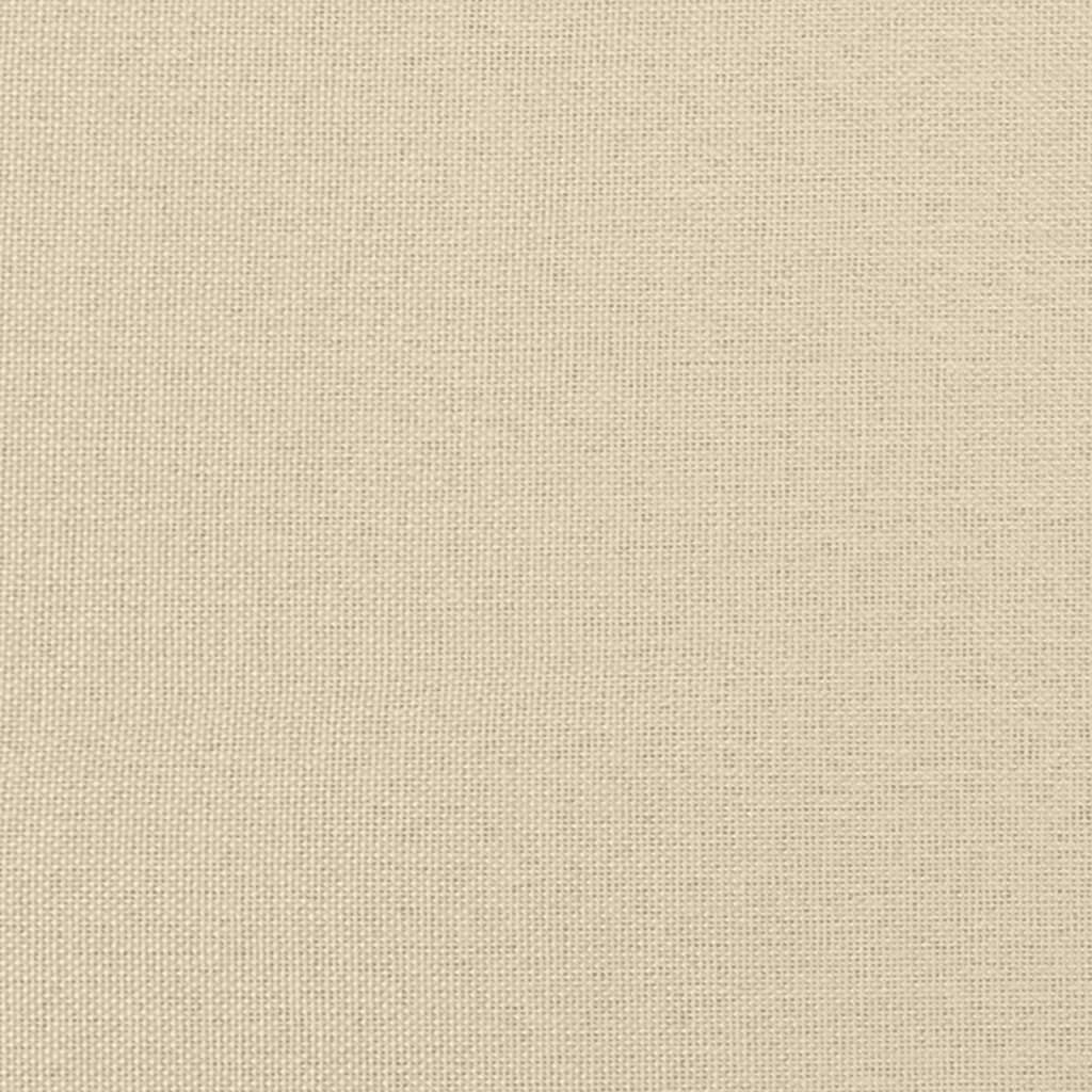 Canapé 2 places avec oreillers décoratifs crème 140 cm tissu