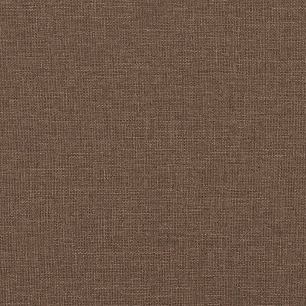 Canapé 2 places avec oreillers décoratifs marron 140 cm tissu