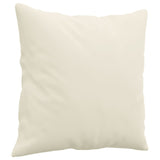 Canapé 2 places avec oreillers décoratifs crème 140 cm velours